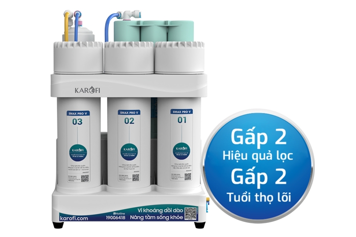 Máy lọc nước RO Karofi KAQ-U05 Pro 10 lõi